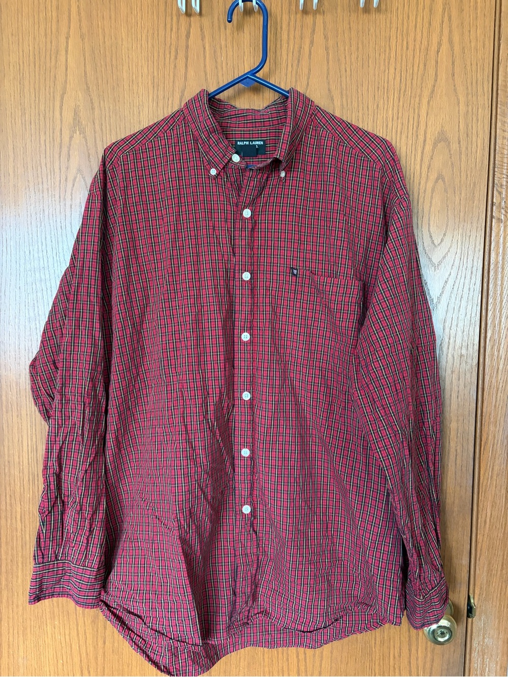 Polo Jeans Co. Ralph Lauren Red Plaid Button-Down Shirt